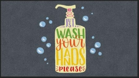 Deurmat: Wash your hands please (..