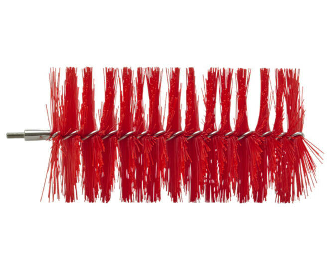 Vikan Pijpborstel Medium Voor Flexibele kabel Ø90, 200mm Rood