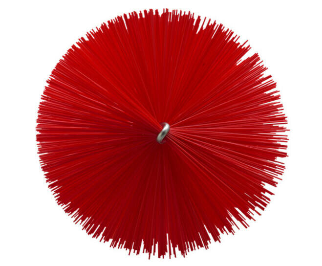 Vikan Pijpborstel Medium Voor Flexibele kabel Ø90, 200mm Rood