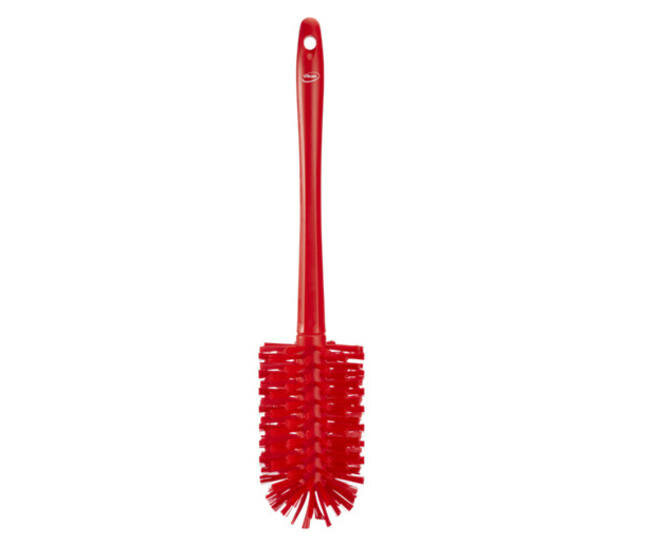 Vikan Pijpborstel Met Handvat (uit een stuk), Ø90, 460mm Rood