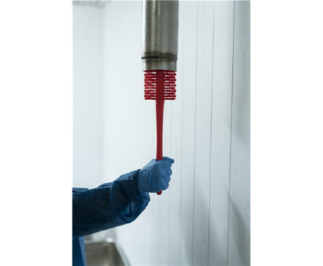 Vikan Pijpborstel Met Handvat (uit een stuk), Ø90, 460mm Rood