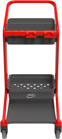 Vikan HyGo 78CM Rood – Mobiel Reinigingsstation (Werkwagen)