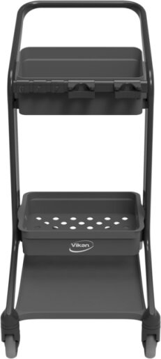 Vikan HyGo 78C Zwart – Mobiel Reinigingsstation (Werkwagen)
