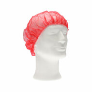 CMT haarnet (bouffant cap) pp non woven Rood Medium (ca 50cm) 100st/zak, 1000st/doos