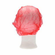 CMT haarnet (bouffant cap) pp non woven Rood Medium (ca 50cm) 100st/zak, 1000st/doos