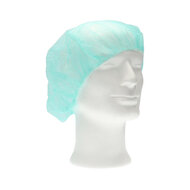 CMT haarnet (bouffant cap) pp non woven Groen Large (ca 53cm) 100st/zak, 1000st/doos