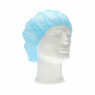 CMT haarnet (bouffant cap) pp non woven Blauw Medium (ca 50cm) 100st/zak, 1000st/doos