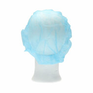 CMT haarnet (bouffant cap) pp non woven Blauw Medium (ca 50cm) 100st/zak, 1000st/doos