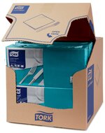 Tork Lunchservet  2-Laags Blauwgroen 1/4 vouw, 10x200st, 2.000st/doos