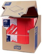 Tork Lunchservet  2-Laags Rood 1/8 vouw, 10x200st, 2.000st/doos