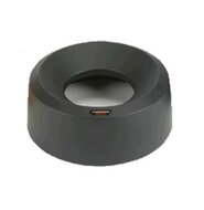 Vileda Iris Round open deksel - zwart
