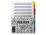 Tabbladen 23-rings 10-delig karton + kunststof tabs zepp