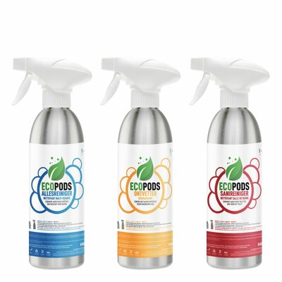 ECOPODS ALU VERSTUIVER SET VAN 3 -500ML ECOPODS ALU VERSTUIVER SET VAN 3 -500ML