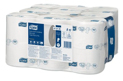 Tork Toiletpapier Extra Zacht   T7  3-laags 18rol/pak Tork Toiletpapier Extra Zacht   T7  3-laags 18rol/pak