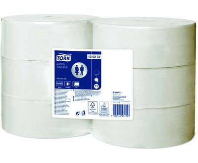 Tork Jumbo Toiletpapier Advanced T1 2-laags wit Tork Jumbo Toiletpapier Advanced T1 2-laags wit