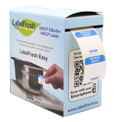 LabelFresh Easy Etiketten Maandag 500 labels klein LabelFresh Easy Etiketten Maandag 500 labels klein