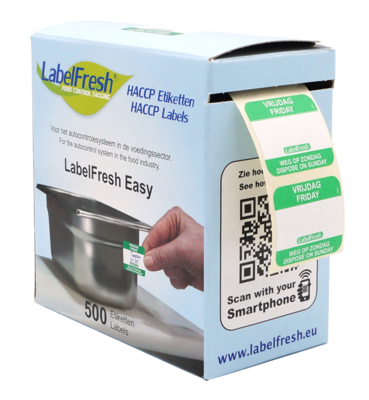 LabelFresh Easy Etiketten Vr-weg op-Zo 500 labels klein LabelFresh Easy Etiketten Vr-weg op-Zo 500 labels klein