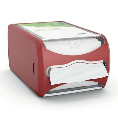 Tork Xpressnap Dispenser Counter N4 rood, per stuk  Tork Xpressnap Dispenser Counter N4 rood, per stuk