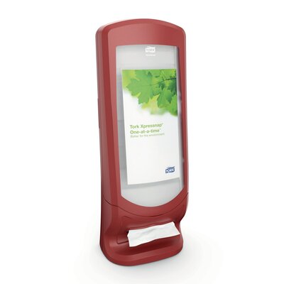 Tork Xpressnap Dispenser Stand N4 rood, per stuk  Tork Xpressnap Dispenser Stand N4 rood, per stuk
