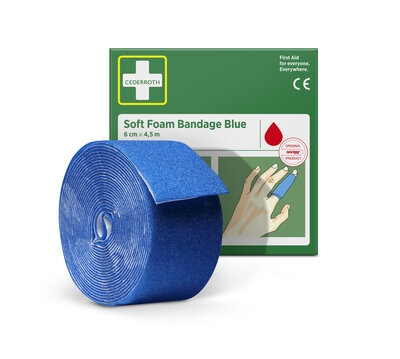 Cederroth Soft Foam Bandage Blauw 6cm x 4,5m Cederroth Soft Foam Bandage Blauw 6cm x 4,5m