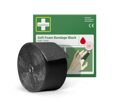 Cederroth Soft Foam Bandage Zwart 6cm x 4,5m Cederroth Soft Foam Bandage Zwart 6cm x 4,5m