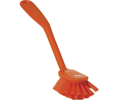 Vikan Medium Vaatborstel Met Schraabrand 280mm Oranje Vikan Medium Vaatborstel Met Schraabrand 280mm Oranje