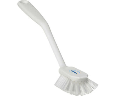 Vikan Medium Vaatborstel Met Schraabrand 280mm Wit Vikan Medium Vaatborstel Met Schraabrand 280mm Wit