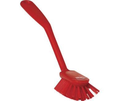 Vikan Medium Vaatborstel Met Schraabrand 280mm Rood Vikan Medium Vaatborstel Met Schraabrand 280mm Rood