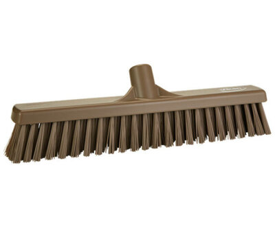 Vikan Hygiene Bezem Combi Zacht/Hard Bruin 410mm Vikan Hygiene Bezem Combi Zacht/Hard Bruin 410mm