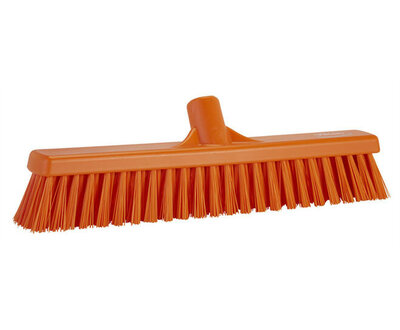 Vikan Hygiene Bezem Combi Zacht/Hard Oranje 410mm Vikan Hygiene Bezem Combi Zacht/Hard Oranje 410mm