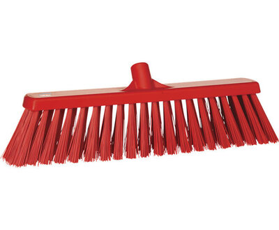 Vikan Zeer Harde Brede Bezem Rood 530mm Vikan Zeer Harde Brede Bezem Rood 530mm