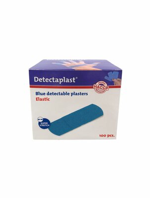 Detectaplast detect. textielpleister elastisch blauw 25x72mm 100st Detectaplast detect. textielpleister elastisch blauw 25x72mm 100st
