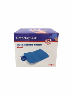 Detectaplast detect. textielpleister elastisch blauw 50 x72 mm 50st Detectaplast detect. textielpleister elastisch blauw 50 x72 mm 50st