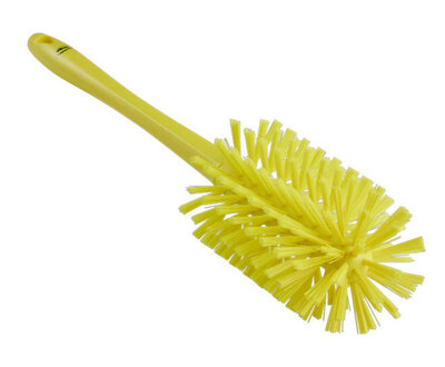 Vikan Pijpborstel Met Handvat (uit een stuk), Ø90, 460mm Geel Vikan Pijpborstel Met Handvat (uit een stuk), Ø90, 460mm Geel