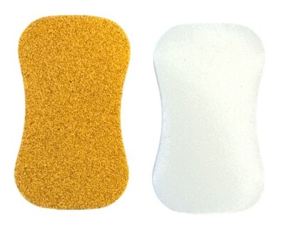 PAD spons Walnoot schuurvlak met Wit schuim - Kras vrije spons pack a 2 sponzen (118x68/53x17) PAD spons Walnoot schuurvlak met Wit schuim - Kras vrije spons pack a 2 sponzen (118x68/53x17)