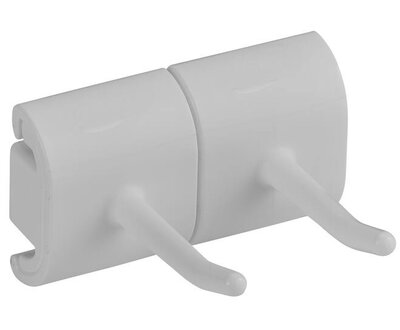 Vikan Hygiëne Dubbel Haak Voor Hi-Flex Wandhouder 82mm Wit Vikan Hygiëne Dubbel Haak Voor Hi-Flex Wandhouder 82mm Wit