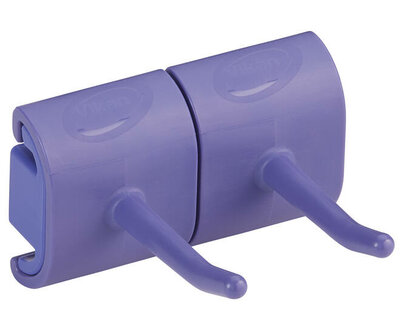 Vikan Hygiëne Dubbel Haak Voor Hi-Flex Wandhouder 82mm Paars Vikan Hygiëne Dubbel Haak Voor Hi-Flex Wandhouder 82mm Paars