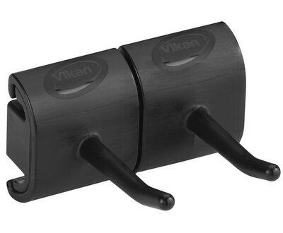 Vikan Hygiëne Dubbel Haak Voor Hi-Flex Wandhouder 82mm Zwart Vikan Hygiëne Dubbel Haak Voor Hi-Flex Wandhouder 82mm Zwart