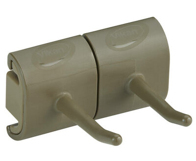 Vikan Hygiëne Dubbel Haak Voor Hi-Flex Wandhouder 82mm Bruin Vikan Hygiëne Dubbel Haak Voor Hi-Flex Wandhouder 82mm Bruin