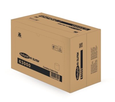 BulkySoft Coreless Toiletpapier geschikt voor de Evsolution line 1700vel pak 18rol x 178,5m. (kokerloos) BulkySoft Coreless Toiletpapier geschikt voor de Evsolution line 1700vel pak 18rol x 178,5m. (kokerloos)