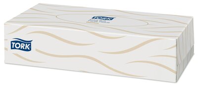 Tork Extra Zachte Facial Tissues 2-laags wit, 30x100st, 3.000st/doos, F1 Tork Extra Zachte Facial Tissues 2-laags wit, 30x100st, 3.000st/doos, F1