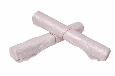 Afvalzakken HDPE 70x110 T25 transparant ds. 250 stuks Afvalzakken HDPE 70x110 T25 transparant ds. 250 stuks