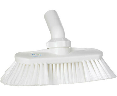 Vikan Hoekverstelbare Zachte  Borstel Met Watertoevoer Wit Vikan Hoekverstelbare Zachte  Borstel Met Watertoevoer Wit